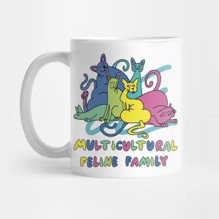 MULTICULTURAL FELINE FAMILY Mug